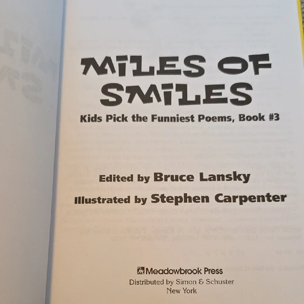 Poetry Books For Kids - A Bad Case Of The Giggles And Miles Of Smiles